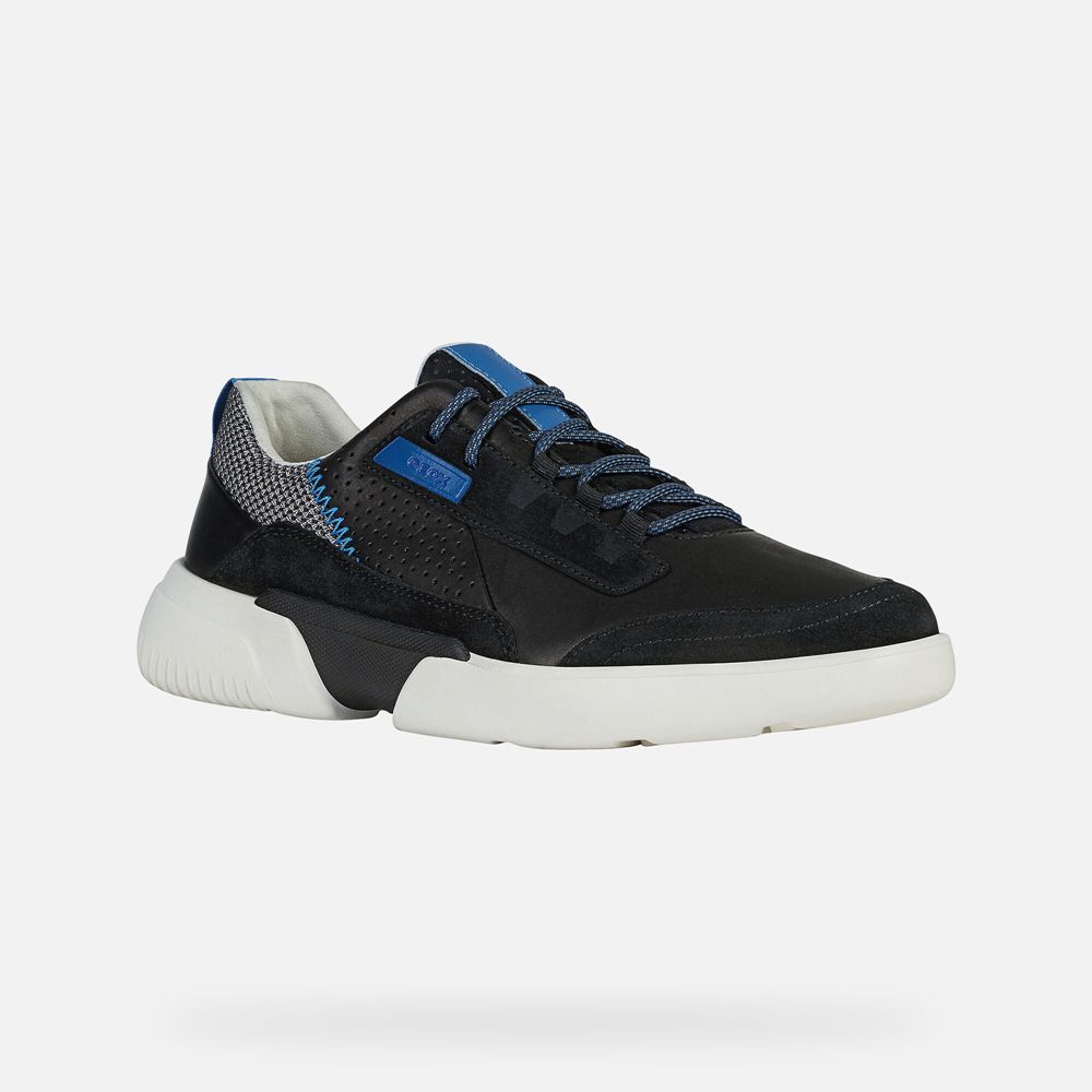 Basket Geox Smoother - Noir/Bleu - Homme 053824-VQH